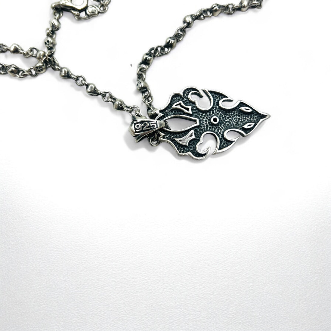 Vintage Skull Chain Necklace スカルチェーン ネックレス ペンダント シルバー STERLING 925 ゴシック ロック