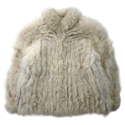 SAGA FOX フィンランド製 ブルーフォックス ファージャケット M ホワイト 毛皮