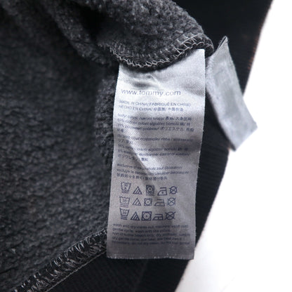 TOMMY HILFIGER タイダイ 前V スウェット M ブラック プリント フラッグロゴ