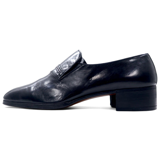 日本然リトテ-古着オンライン-CELINE イタリア製 プレーントゥ ローファー スリッポン 26cm ブラック レザー-CELINE Italy Made Plain Toe Loafers Slip-on US8 Black Leather