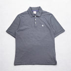 Brooks Brothers 346 ボーダー ポロシャツ M ホワイト ネイビー コットン ワンポイントロゴ刺繍