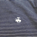 Brooks Brothers 346 ボーダー ポロシャツ M ホワイト ネイビー コットン ワンポイントロゴ刺繍