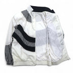 Vintage 80s Windbreaker Jacket SUNTERRA Nylon Jacket Jersey L White All-over Pattern