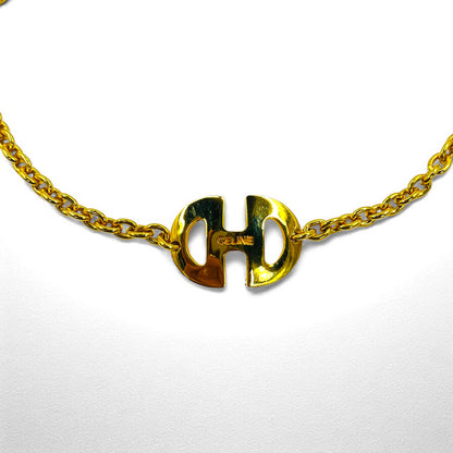 CELINE ヴィンテージ ホースビット チョーカー ネックレス ペンダント ゴールド イタリア製