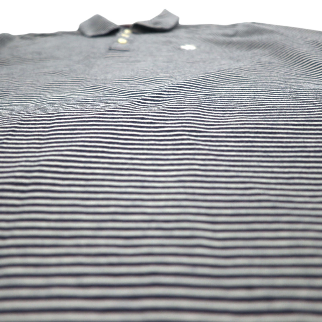 Brooks Brothers 346 ボーダー ポロシャツ M ホワイト ネイビー コットン ワンポイントロゴ刺繍