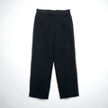 Vintage 80s ACTWU UNION MADE in USA Trousers 80年代 USA製 サイドライン 2タック ワイド スラックスパンツ L ブラック ウール サスペンダーボタン