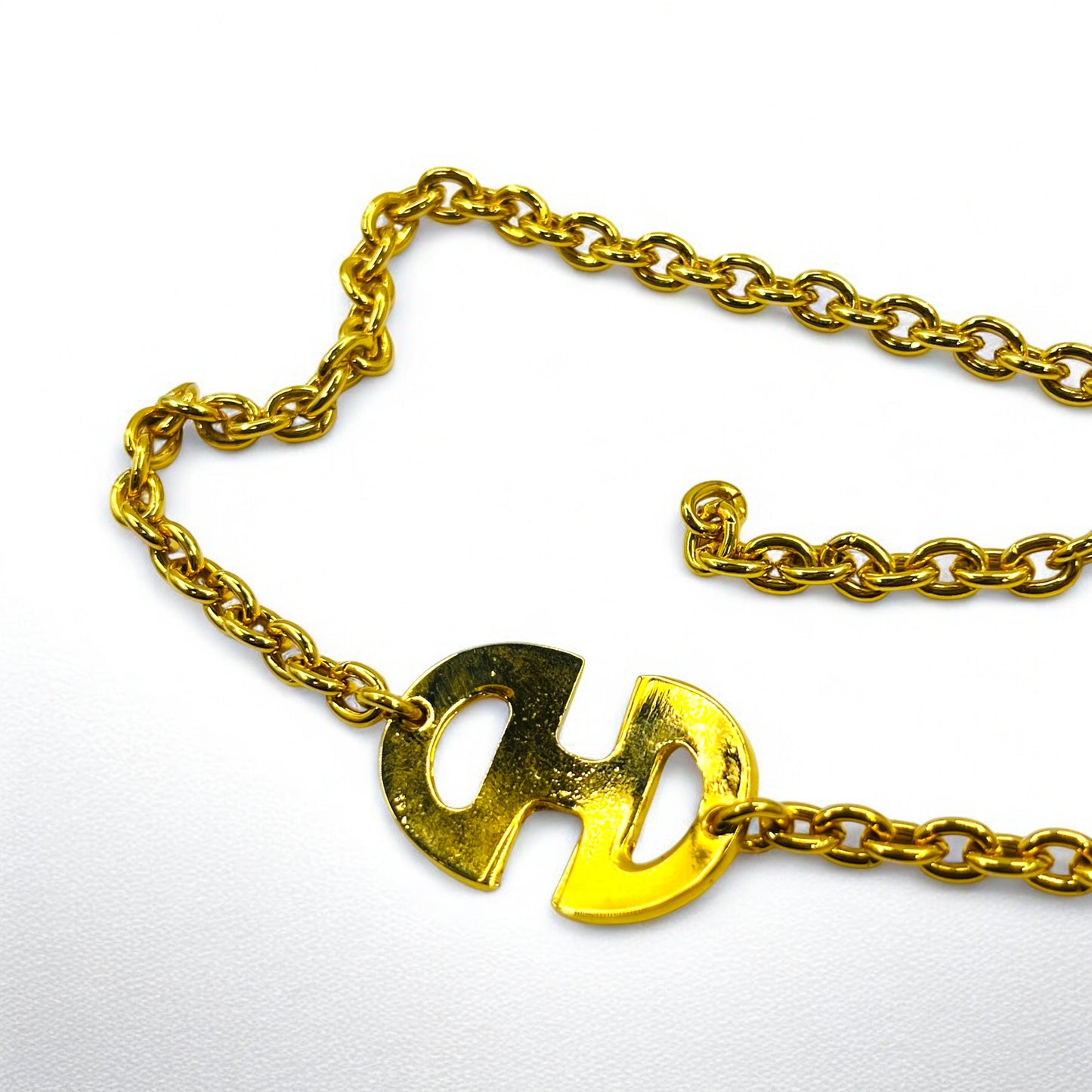 CELINE ヴィンテージ ホースビット チョーカー ネックレス ペンダント ゴールド イタリア製