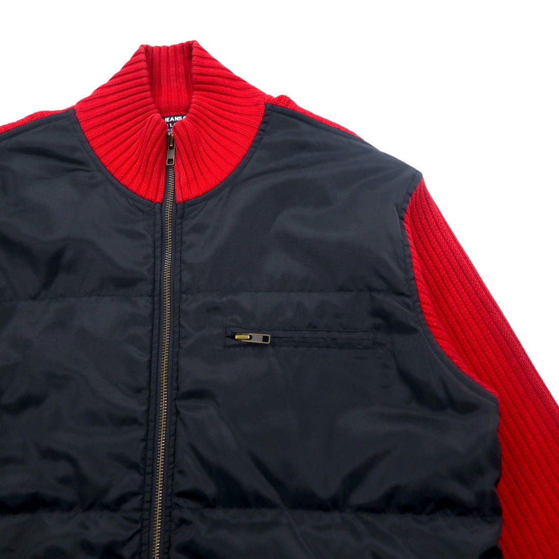 POLO JEANS CO. RALPH LAUREN 90年代 ナイロン切替 ドライバーズニット ジャケット M レッド