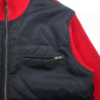 POLO JEANS CO. RALPH LAUREN 90s Nylon-switched driver's knit jacket, size M, red