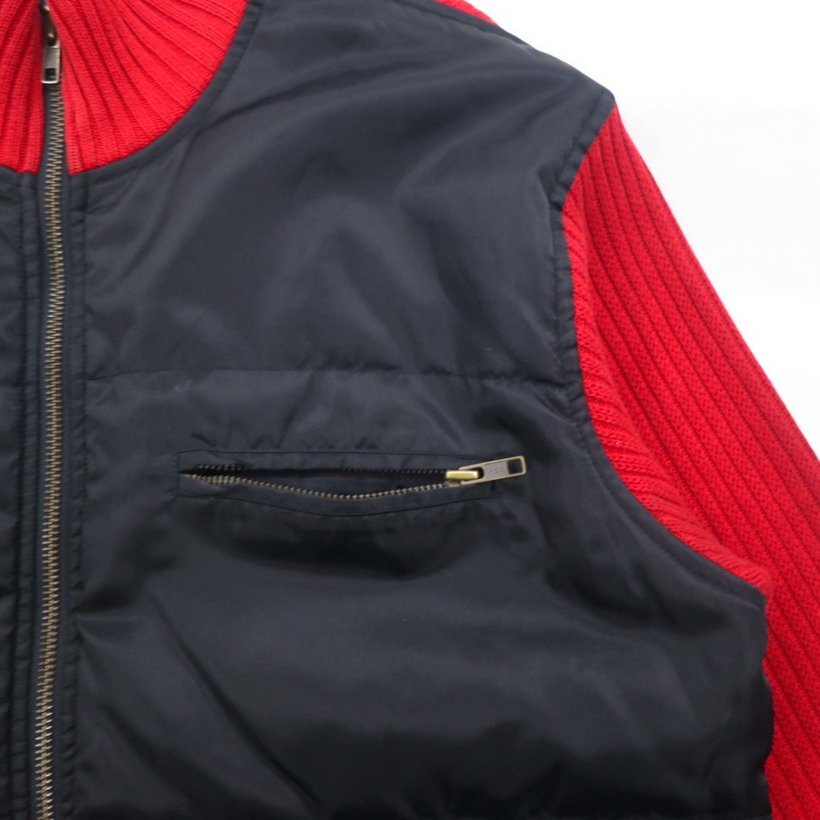 POLO JEANS CO. RALPH LAUREN 90s Nylon-switched driver's knit jacket, size M, red