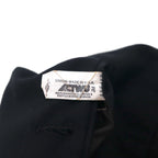 Vintage 80s ACTWU UNION MADE in USA Trousers 80年代 USA製 サイドライン 2タック ワイド スラックスパンツ L ブラック ウール サスペンダーボタン