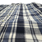 Eddie Bauer 90s Button-Down Flannel Shirt, XL, White, Navy, Check, Cotton