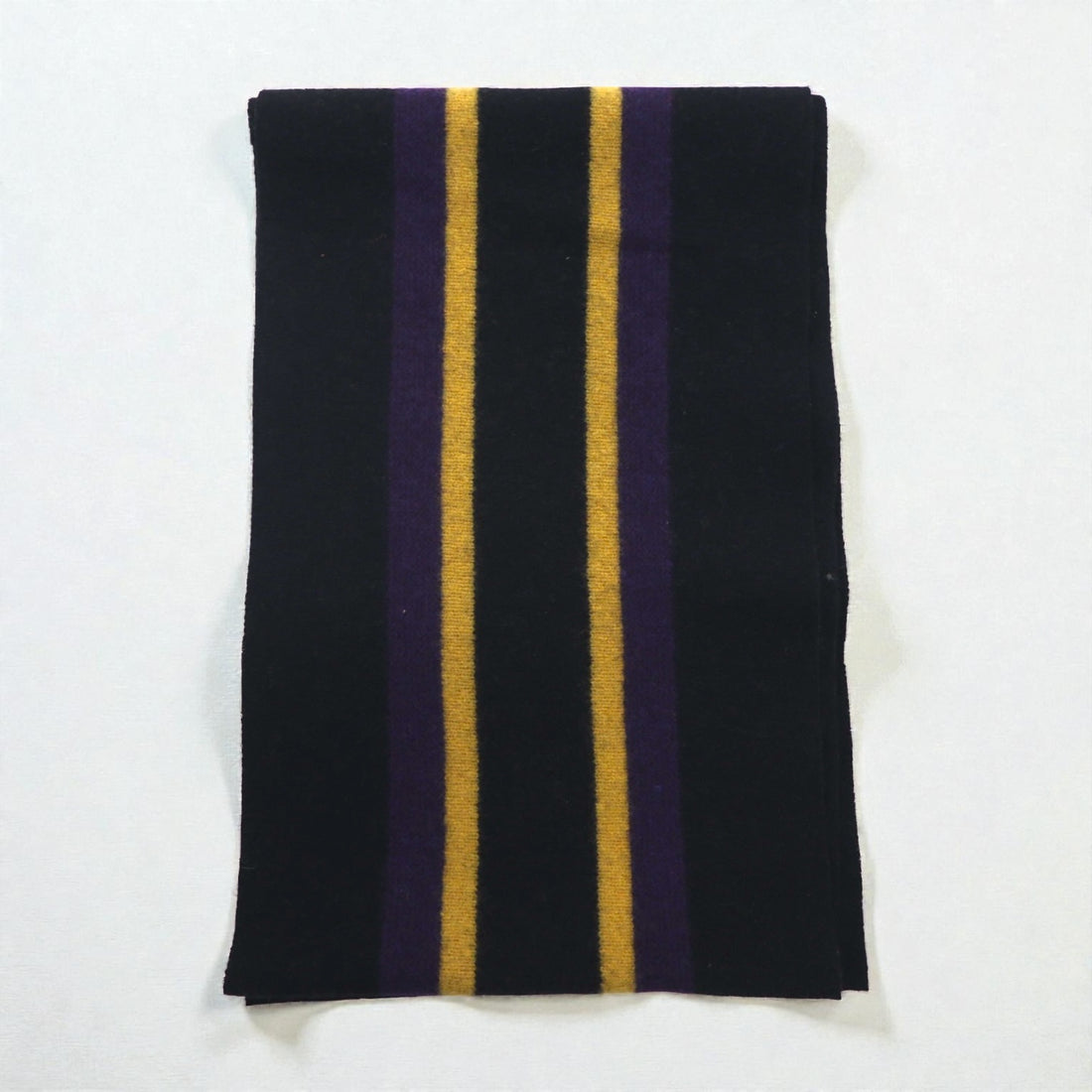 Polo Ralph Lauren Preppy School Color Stripe Lambswool Scarf with Small Pony Embroidery, Unused