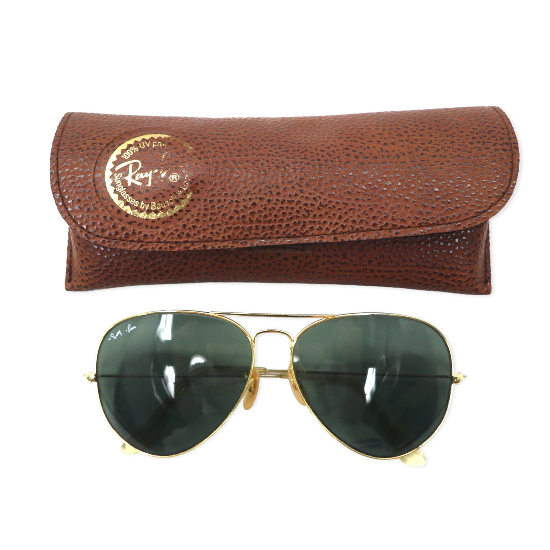Ray-Ban Bausch Lomb USA Vintage Teardrop Sunglasses Gold B&amp;L