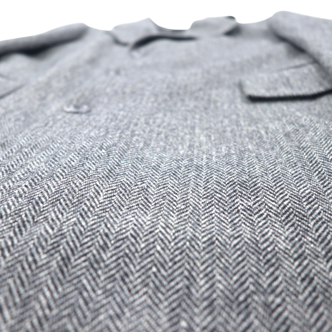 EAGLE CLOTHES 70年代 ツイード チェスターコート L グレー ウール ヘリンボーン  GUNTER'S