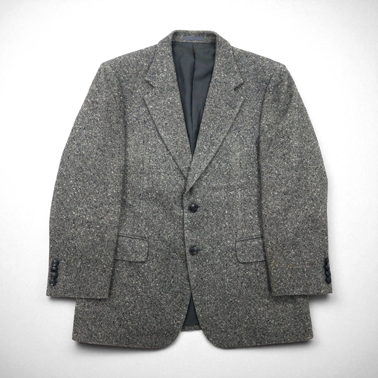 Burberrys オールド カシミヤ混 2B ツイードジャケット M グレー ウール 羊毛 日本製