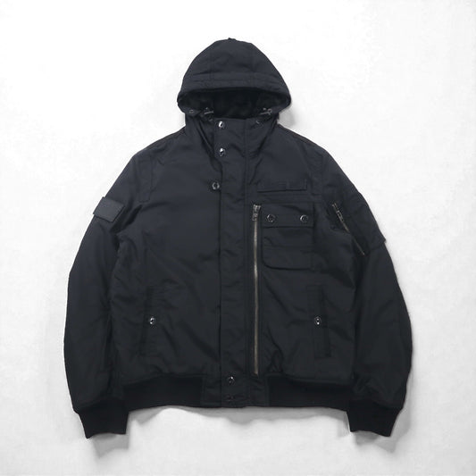Schott 90年代 MA-7 AER ボンバージャケット フライトジャケット L ブラック 中綿 ミリタリー ARMY TYPE GARMENT KYLE M85-237-04