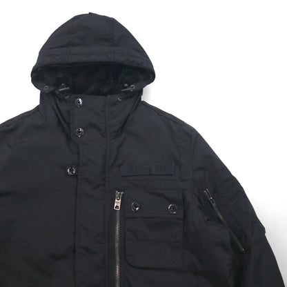 Schott 90年代 MA-7 AER ボンバージャケット フライトジャケット L ブラック 中綿 ミリタリー ARMY TYPE GARMENT KYLE M85-237-04