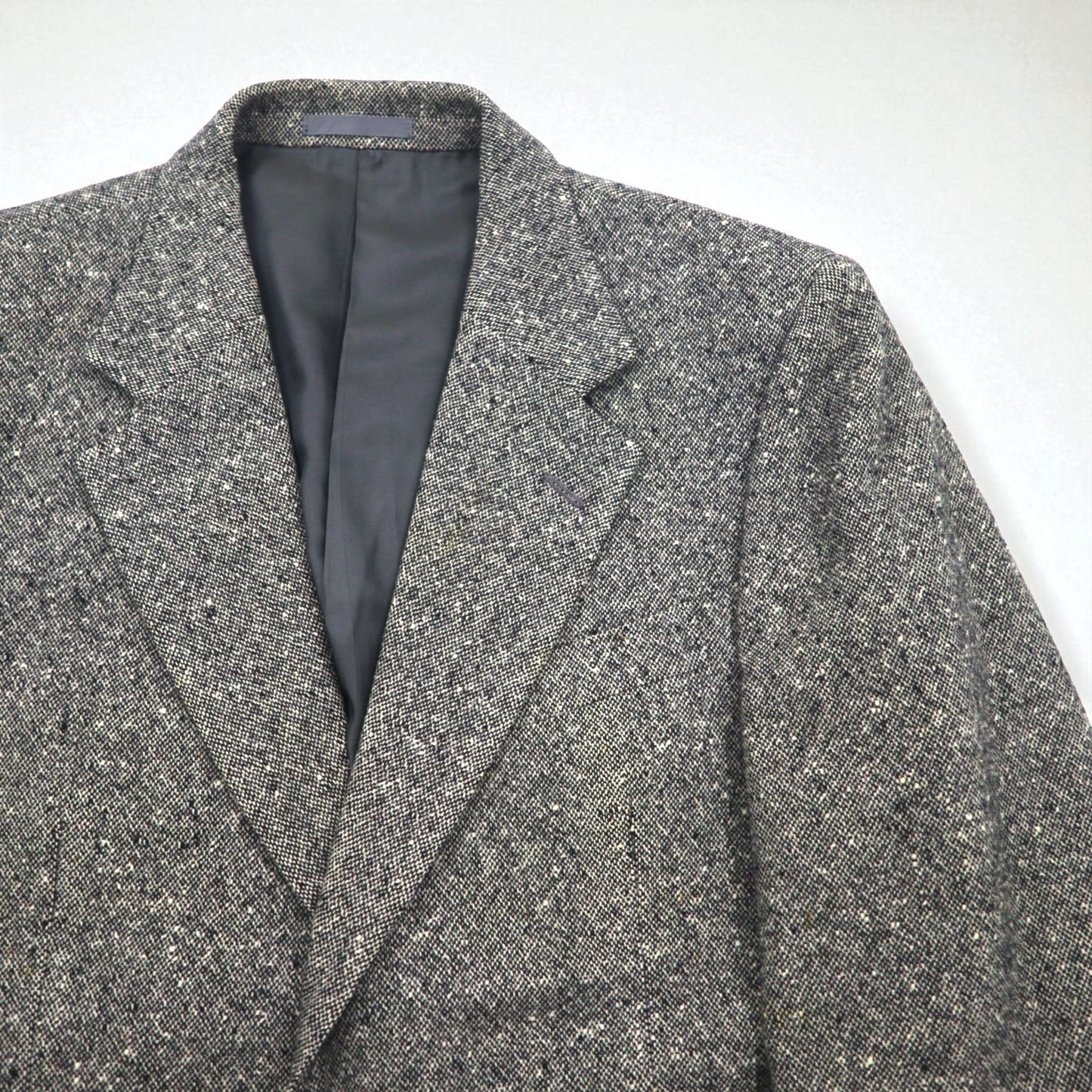 Burberrys オールド カシミヤ混 2B ツイードジャケット M グレー ウール 羊毛 日本製