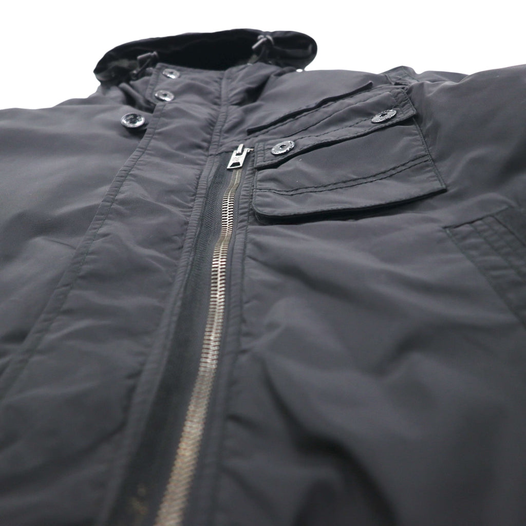 Schott 90s MA-7 AER Bomber Jacket Flight Jacket, Size L, Black Padded, Military, Army Type Garment, KYLE, M85-237-04