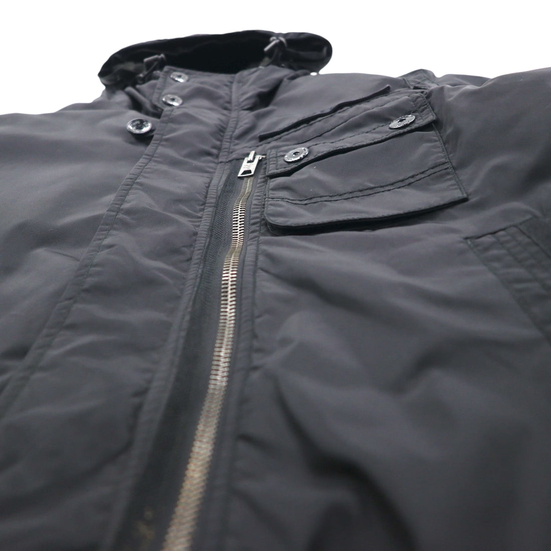 Schott 90s MA-7 AER Bomber Jacket Flight Jacket, Size L, Black Padded, Military, Army Type Garment, KYLE, M85-237-04
