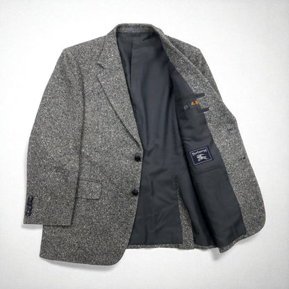 Burberrys オールド カシミヤ混 2B ツイードジャケット M グレー ウール 羊毛 日本製