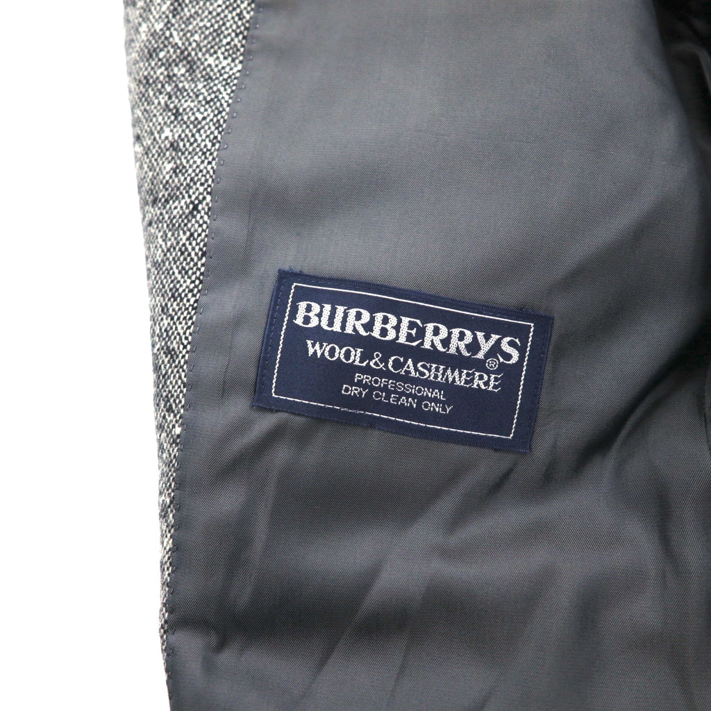 Burberry's Old Cashmere Blend 2B Tweed Jacket, Size M, Gray, Wool, Made in Japan