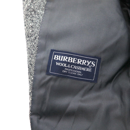 Burberrys オールド カシミヤ混 2B ツイードジャケット M グレー ウール 羊毛 日本製