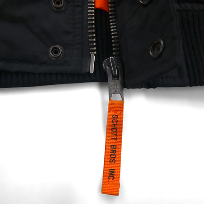 Schott 90年代 MA-7 AER ボンバージャケット フライトジャケット L ブラック 中綿 ミリタリー ARMY TYPE GARMENT KYLE M85-237-04