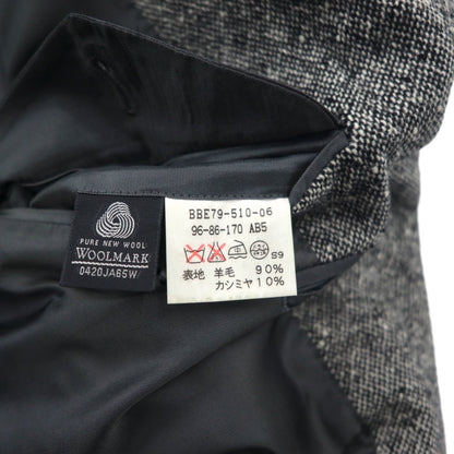 Burberrys オールド カシミヤ混 2B ツイードジャケット M グレー ウール 羊毛 日本製