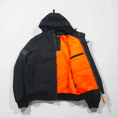 Schott 90年代 MA-7 AER ボンバージャケット フライトジャケット L ブラック 中綿 ミリタリー ARMY TYPE GARMENT KYLE M85-237-04