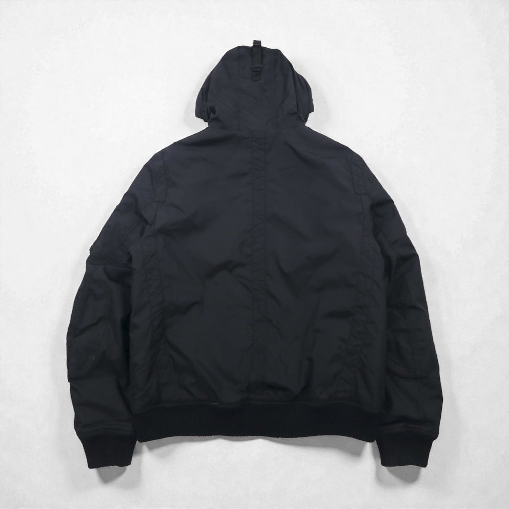 Schott 90s MA-7 AER Bomber Jacket Flight Jacket, Size L, Black Padded, Military, Army Type Garment, KYLE, M85-237-04