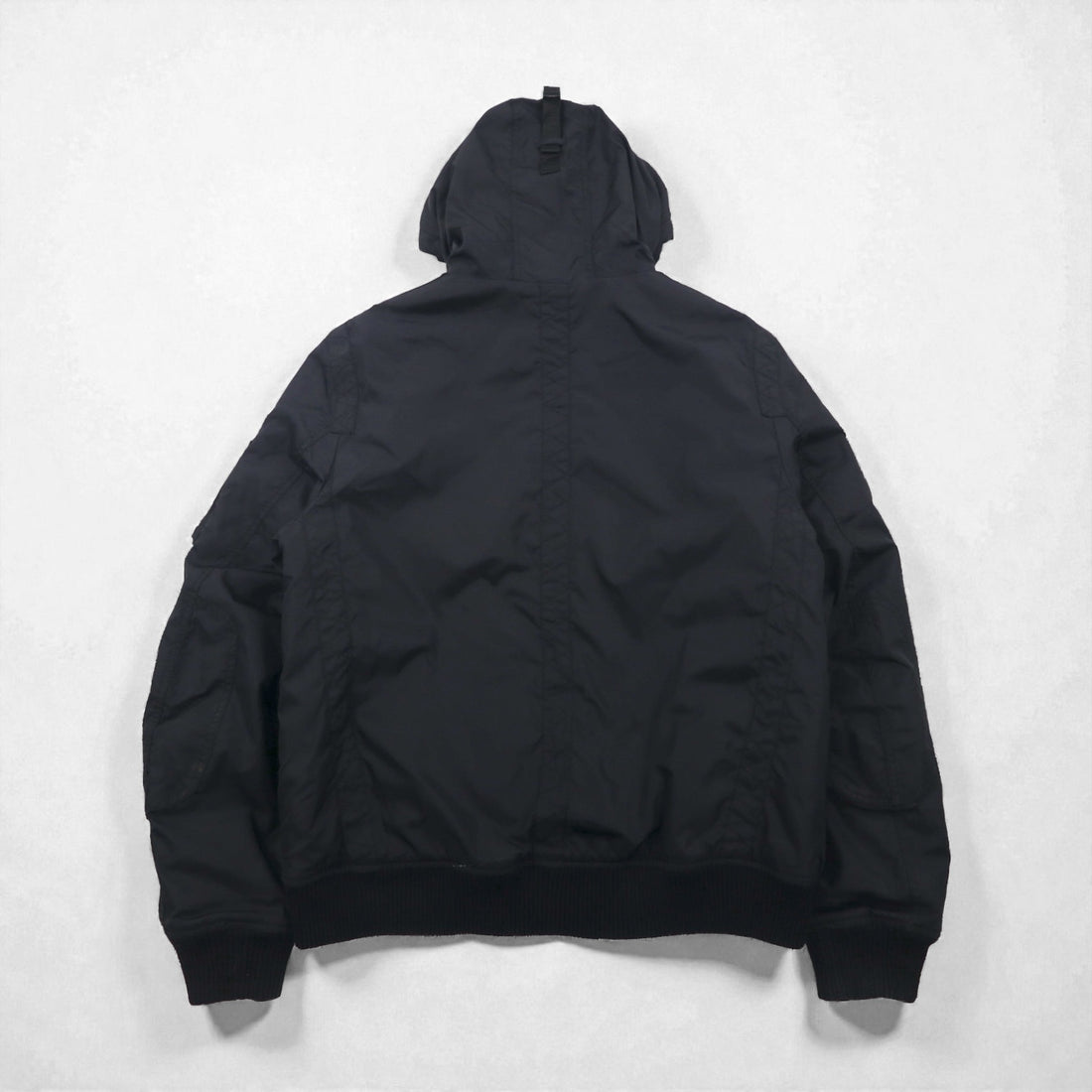 Schott 90s MA-7 AER Bomber Jacket Flight Jacket, Size L, Black Padded, Military, Army Type Garment, KYLE, M85-237-04