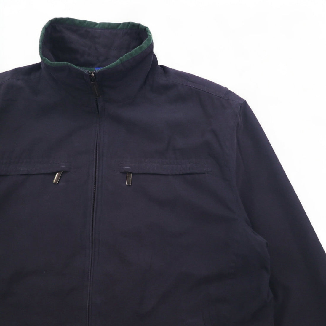 LONDON FOG Peach Skin Swing Top Harrington Jacket L Black High Neck