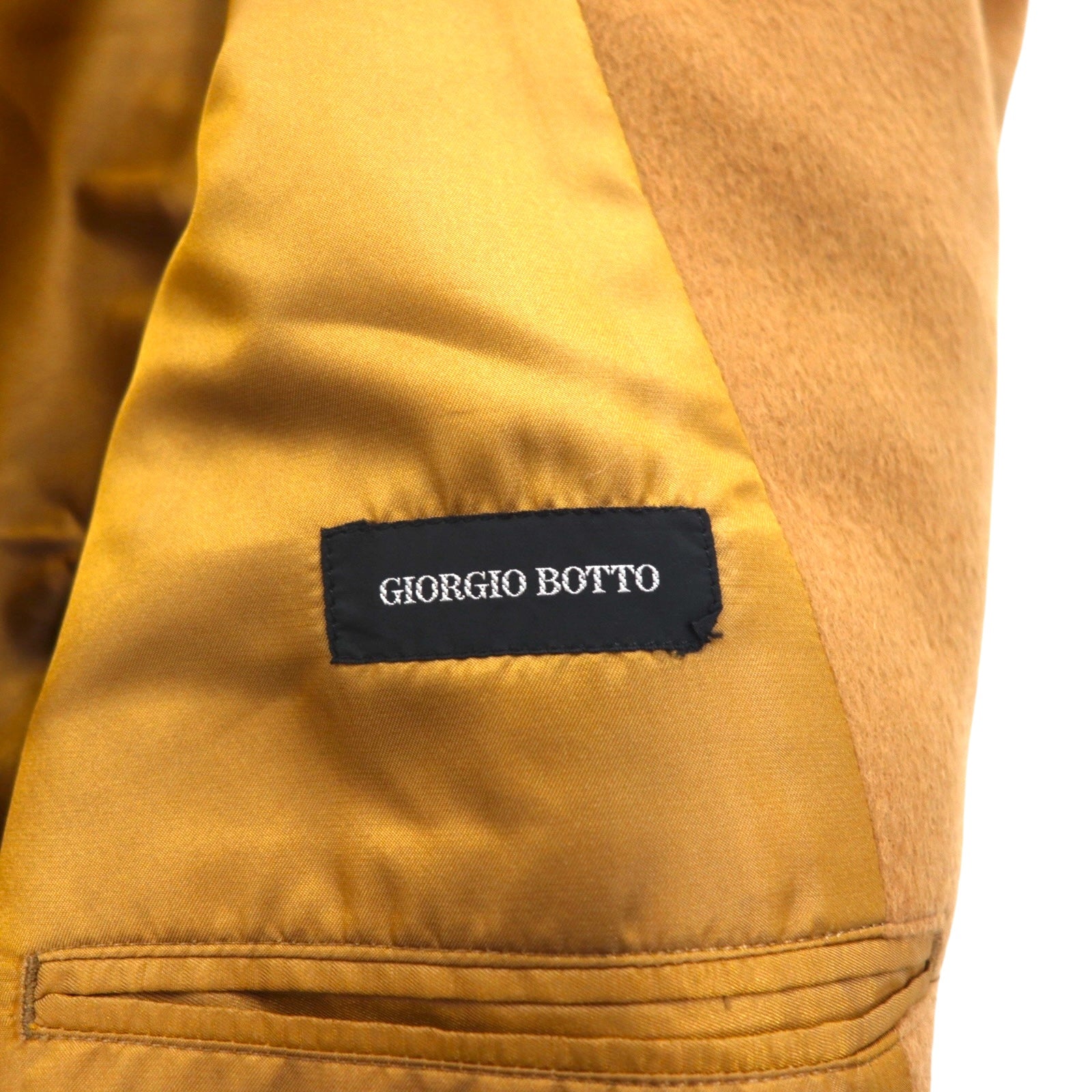 Italy Vintage Cashmere Coat GIORGIO BOTTO カシミヤ チェスターコート L ベージュ ダブルブレスト イタリア製