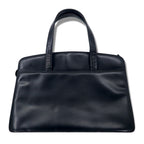 Burberrys Old Nova Check Square Shoulder Bag Handbag Black Leather