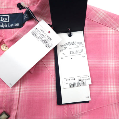 Polo by Ralph Lauren ウエスタンシャツ XL ピンク チェック 胸ポケット 未使用品