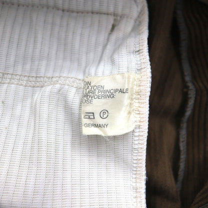 Burberrys 80年代 西ドイツ製 2タック ワイド コーデュロイパンツ L ブラウン コットン