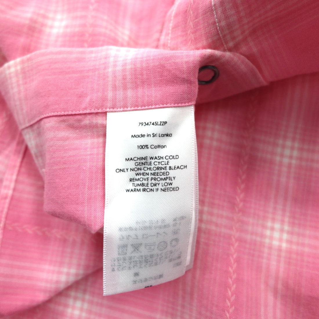 Polo by Ralph Lauren Western Shirt, XL, Pink Check, Chest Pocket, Unused