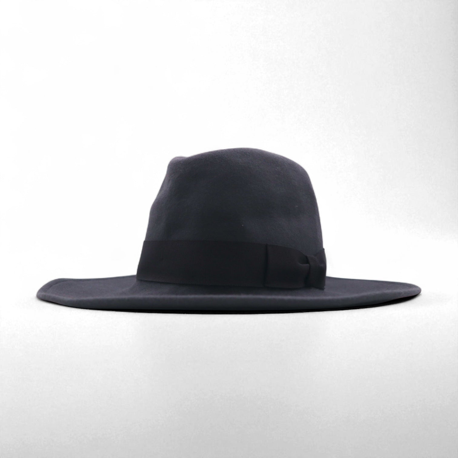 KIJIMA TAKAYUKI Rabbit Hair Felt Wide Brim Hat, Size 1, Gray Wool, EX-22202