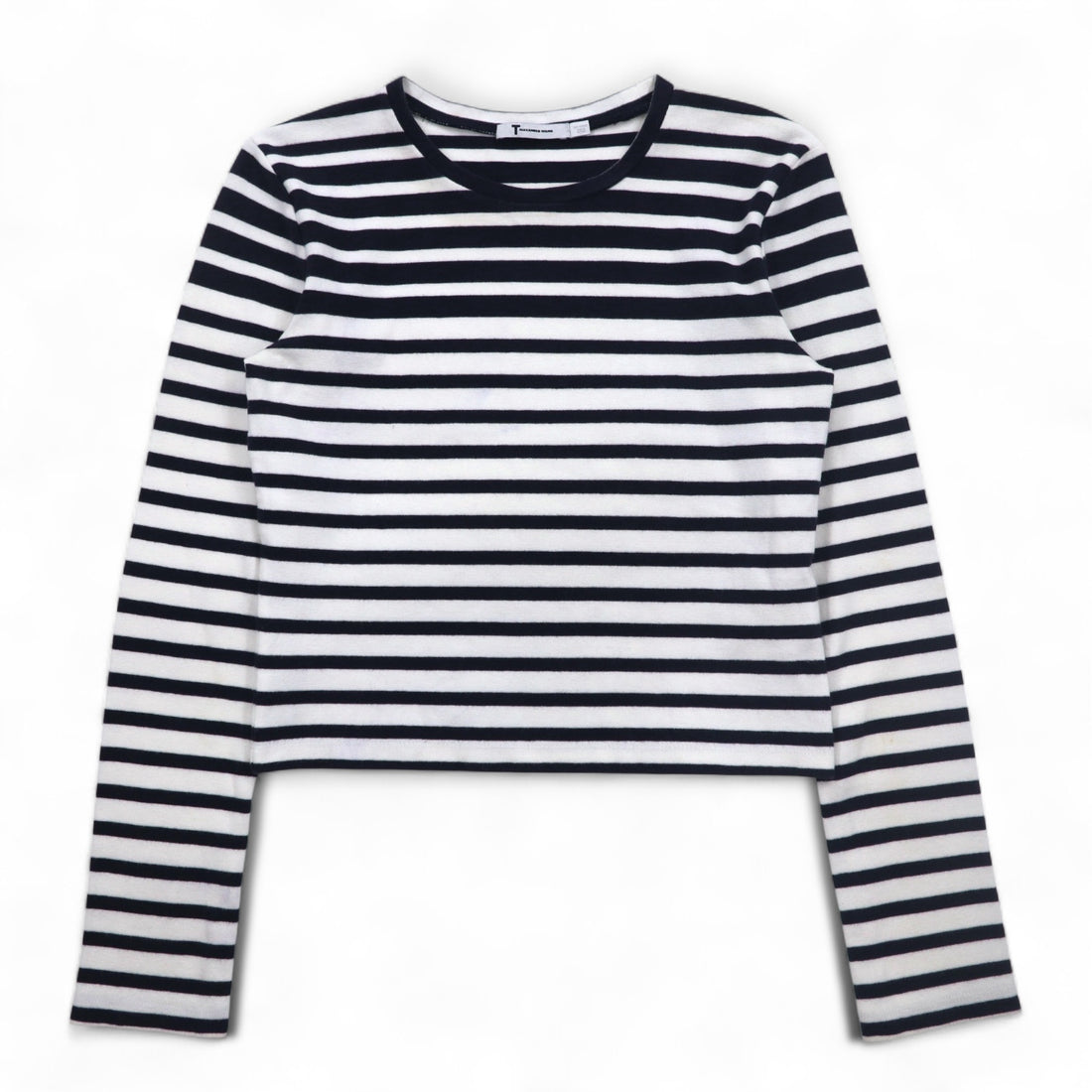 T BY ALEXANDER WANG クロップド ボーダー ロングスリーブ Tシャツ ロンT M UNITED ARROWS別注 1552-343-0101
