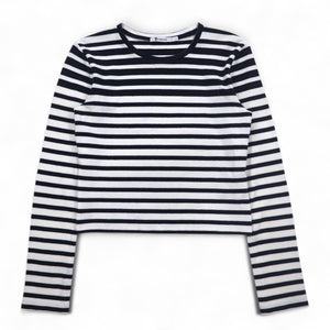 T BY ALEXANDER WANG クロップド ボーダー ロングスリーブ Tシャツ ロンT M UNITED ARROWS別注 1552-343-0101
