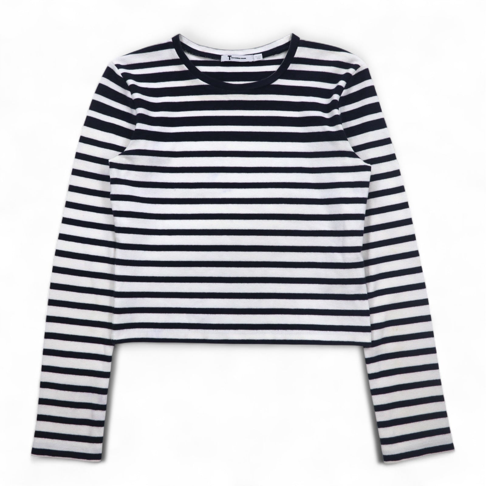 T BY ALEXANDER WANG クロップド ボーダー ロングスリーブ Tシャツ ロンT M UNITED ARROWS別注 1552-343-0101