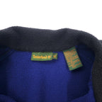 Timberland 90's Nylon Switch Full Zip Fleece Jacket XL Navy Polyester One Point Logo Embroidery Big Size