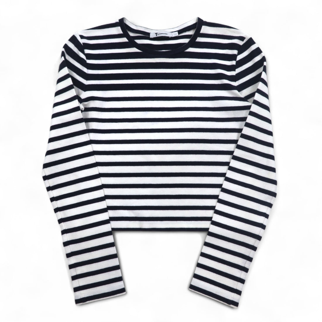T BY ALEXANDER WANG クロップド ボーダー ロングスリーブ Tシャツ ロンT M UNITED ARROWS別注 1552-343-0101