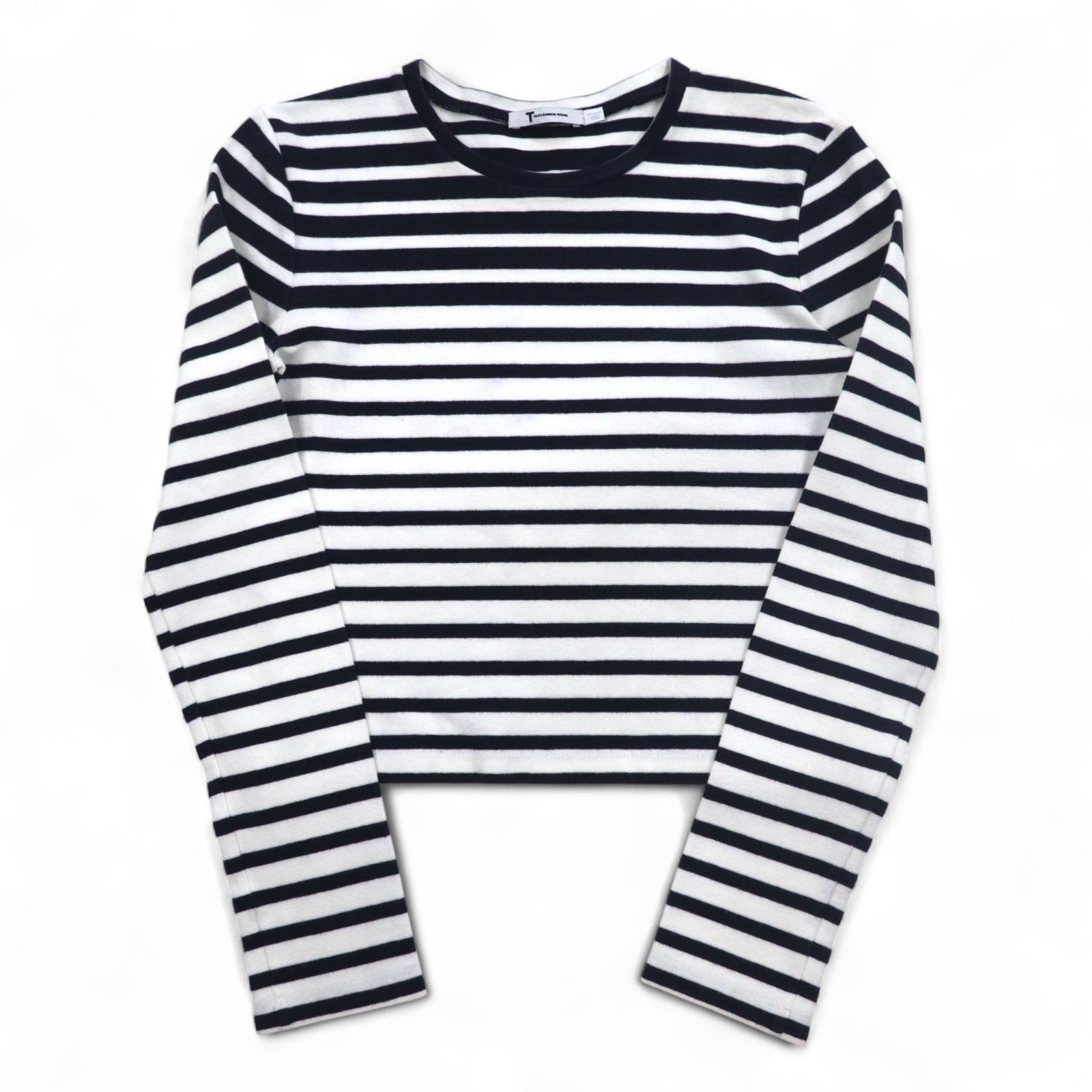 T BY ALEXANDER WANG クロップド ボーダー ロングスリーブ Tシャツ ロンT M UNITED ARROWS別注 1552-343-0101