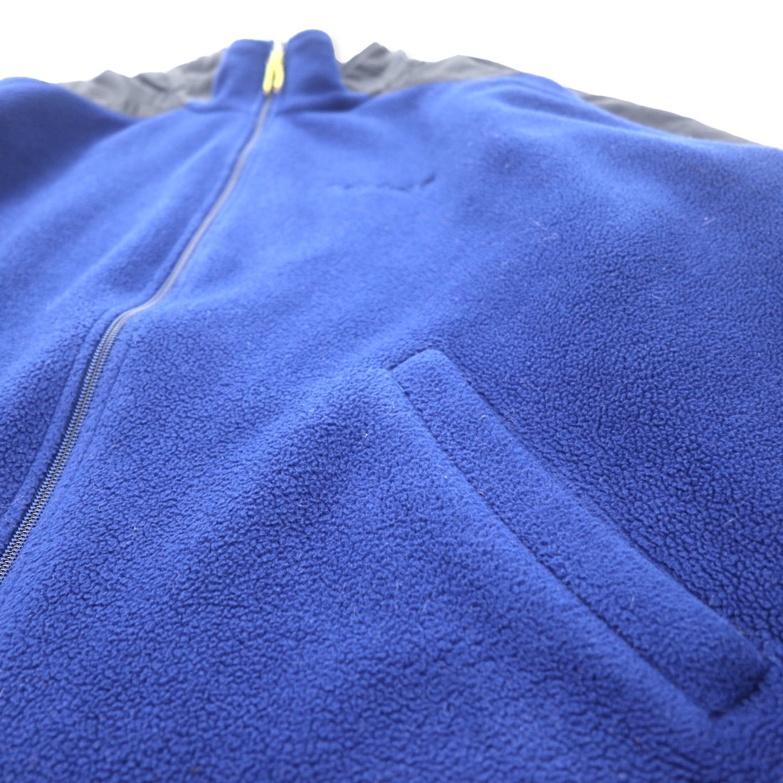Timberland 90's Nylon Switch Full Zip Fleece Jacket XL Navy Polyester One Point Logo Embroidery Big Size
