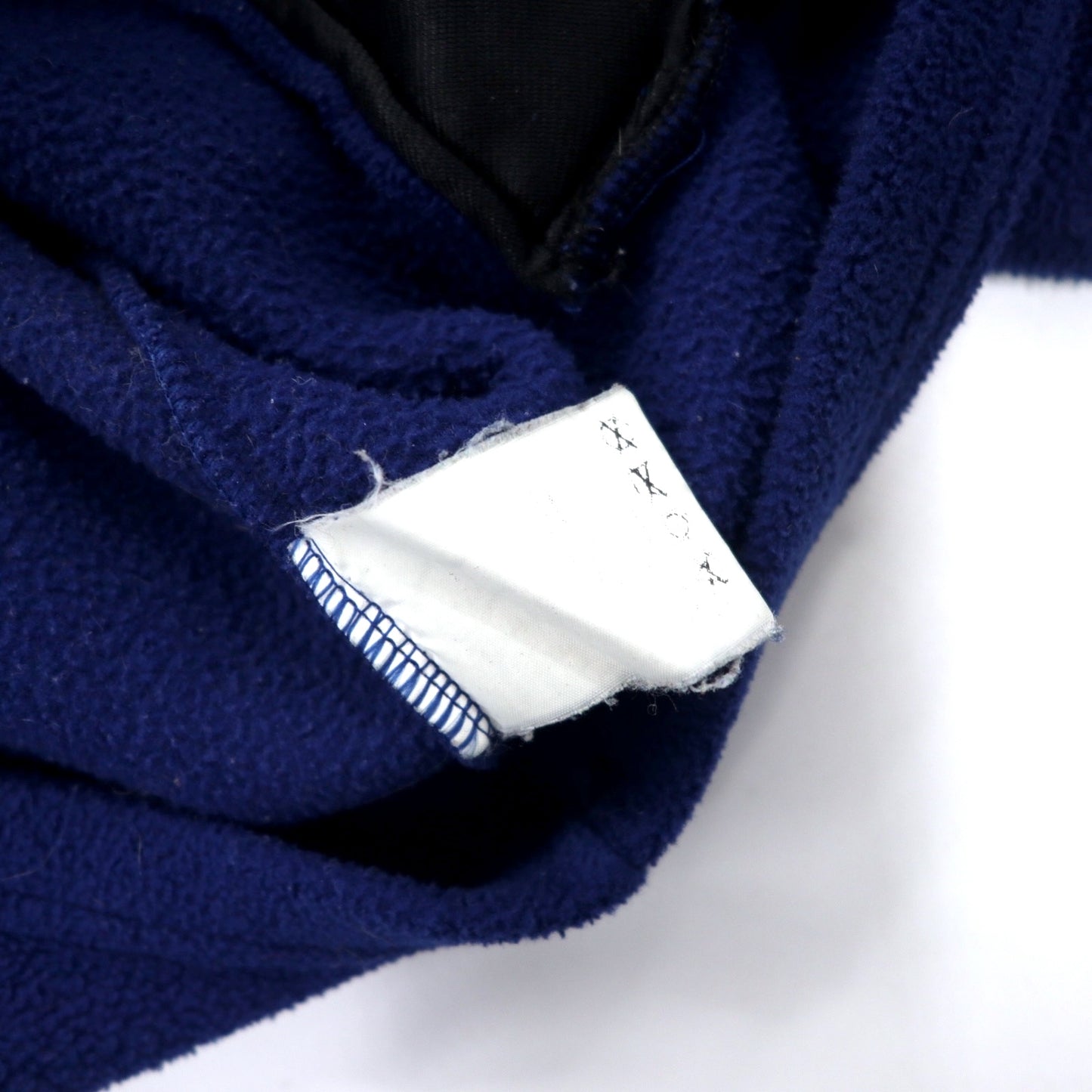 Timberland 90年代 ナイロン切り替え フルジップ フリースジャケット XL ネイビー ポリエステル ワンポイントロゴ刺繍 ビッグサイズ