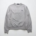 Polo Ralph Lauren 前V スウェット トレーナー S グレー スモールポニー 刺繡 ロゴ