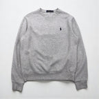 Polo Ralph Lauren 前V スウェット トレーナー S グレー スモールポニー 刺繡 ロゴ